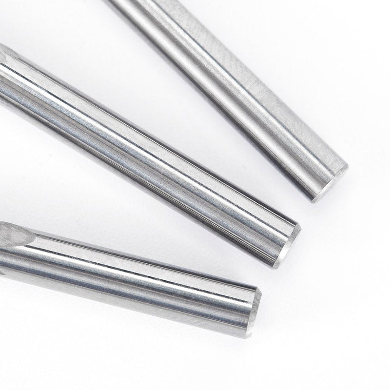 HUHAO 10Pcs Spiral Router Bit, 1/8" Shank CNC Cutter Milling Carving Bit Set 30 Degree 0.2mm Tip Spiral Milling Cutter Engraving Carving Tool for Acrylic Wood PVC 10PCS 0.2mm Tip Dia