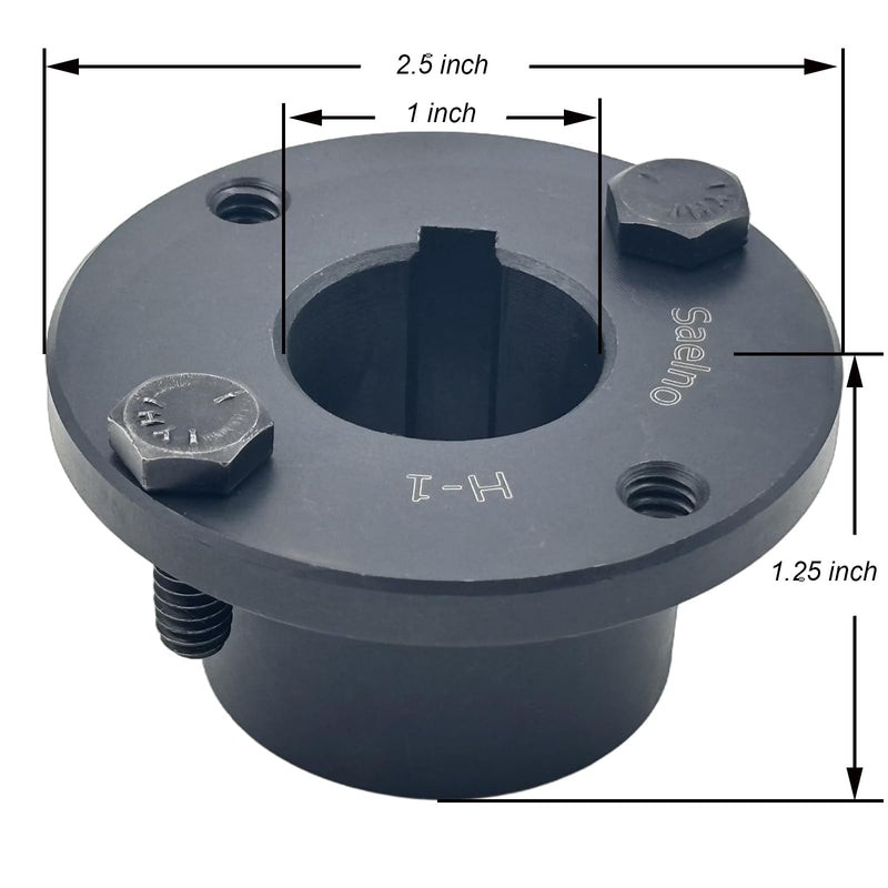 H-1 Split Taper Bushing 1 inch bore,H Style Fixed Bore,Carbon Steel Locking Bushings for Pulley/Sheaves 1" bore H