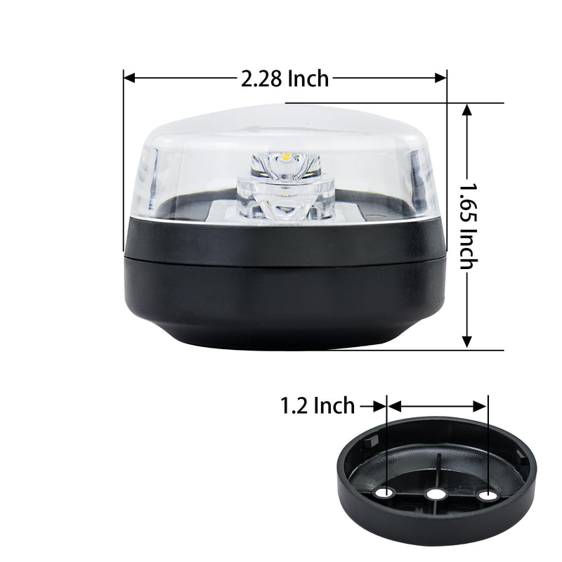 LED Waketower All-Round 360 Degree White Boat Tower Light,Anchor Light,Bimini Top,USCG Certified 2NM, DC 10-30V