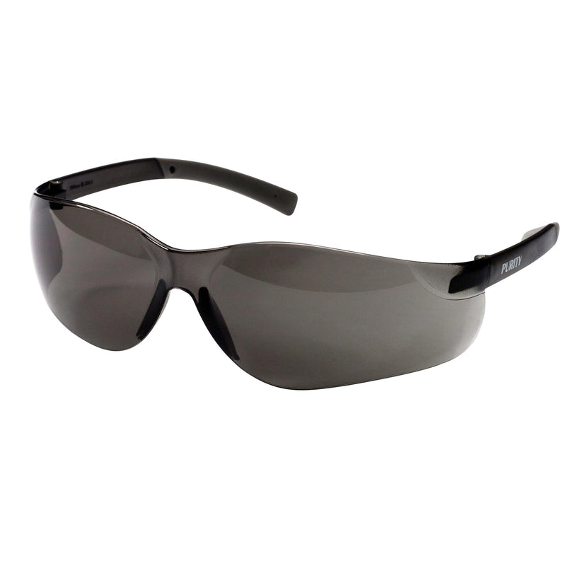 KleenGuard V20 Purity Safety Glasses (25652), UV Protection, Hardcoated Smoke Lenses with Black Temples, 12 Pairs / Case