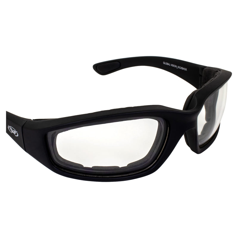 Global Vision Eyewear Men's Kickback 24 Sunglasses with Photochromic Color Changing Lenses Clear + Smoke