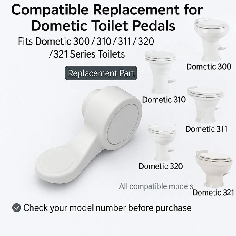 RV Toilet Foot Pedal Replacement fit for Dometic 300 310 320 321 Series Toilet, Durable Injection Molded Compatible with Dometic RV Toilet Parts