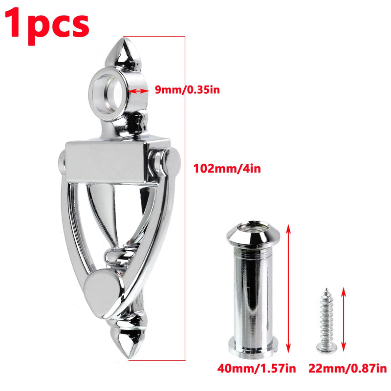 Antrader Door Knocker and Viewer, 160-Degree View Angle,4 Inch Height, Satin Nickel,1 Pack