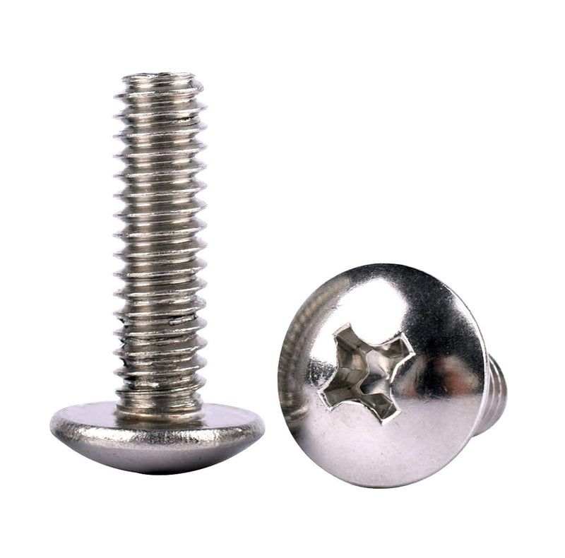 #8-32 x 1/2" Truss Head Phillips Machine Screws, 304 Stainless Steel 18-8, UNC Full Machine Thread, Bright Finish, Quantity 50Pcs #8-32 x 1/2" (50PCS)