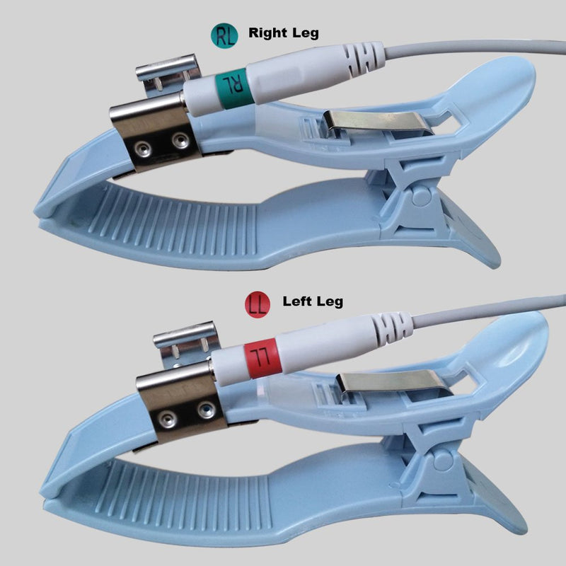 ECG/EKG Adult Limb Electrode for 3.0 Plug/4.0 Banana Plug -4 Pieces/Set (Gray) Gray