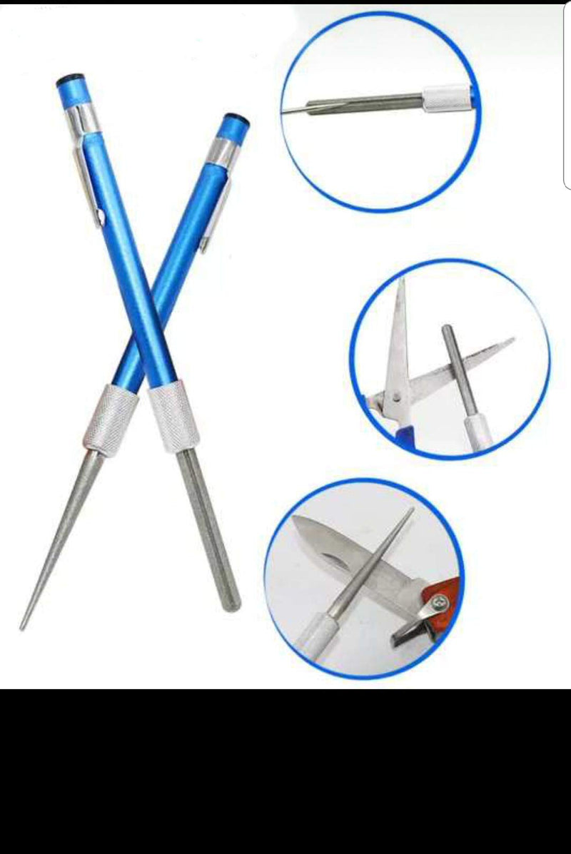 Diamond Coated Half Round File Round File Crystal & Glass Diamond File Saver Multi-Purpose Diamond Sharpener Blue 1 Pack