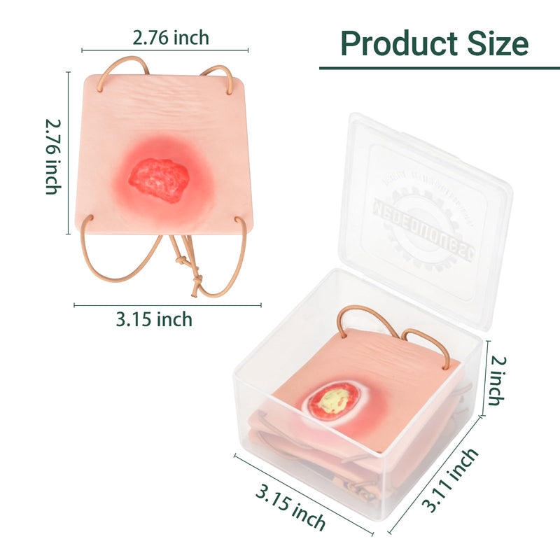 Wearable Heel Ulcer Simulation Models, 4 Stages | Pressure Injury Models, Silicone Wound Care Teaching Aid for Nursing Skills Labs, Clinical Education, Caregiver Training