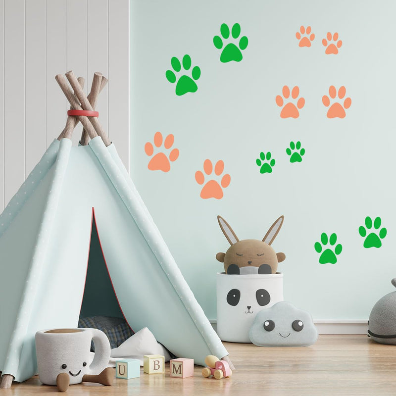 Paw Stencil, 8Pcs Large Dog Paw Stencil for Painting,Cute Bear Cat Paw Print Stencils Template Reusable Plastic Animal Paw Paint Stencil for Crafts Art Painting on Wood Paper Flag Wall Home Decor 8 dog paw