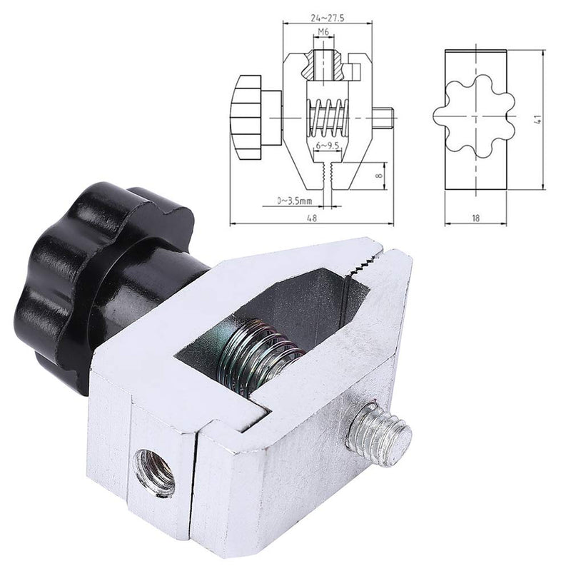 Jaw Clamp, SJJ-01 Stainless Steel Jaw Clamp Thrust Tension Meter Clamp Micrometer Fixture 500N High Loading Capacity for Testing The Tensile Destructive Force Insertion Extraction