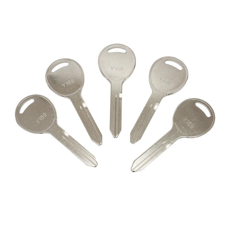 (20PCS) Y159 All-Metal Key Blanks, Premium Nickel-Plated Brass Construction, Non-Transponder Ignition & Door Replacement Keys for Domestic Trucks and Work Vans