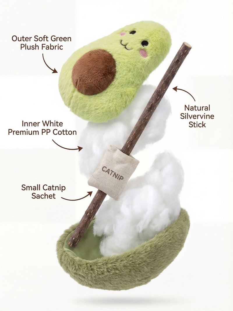 Durable and lnteractive Cat Teething Stick Toys: Chewing Stick, Grinding Teeth Rod, and chewable Cat Doll for Your Pet's Entertainment (Avocado Green) Avocado Green
