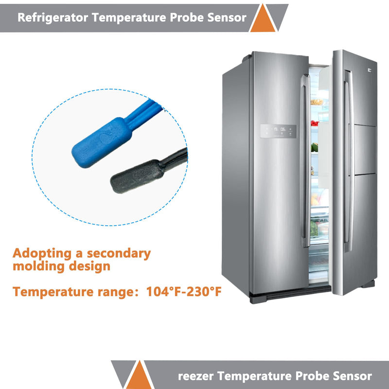 Set of 2 Temperature Probe Sensors Black Blue | Commercial Refrigerators and Freezers