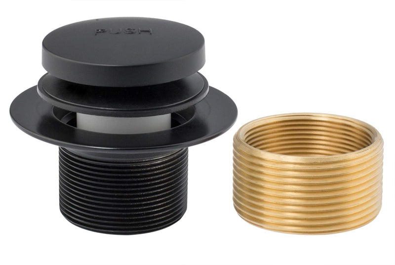 Artiwell Tip-Toe Tub Trim Set with Two-Hole Overflow Faceplate, Replacement Bath Drain Trim Kit with 2-Hole Overflow Faceplate and Universal Fine/Coarse Thread (MATT BLACK) MATT BLACK