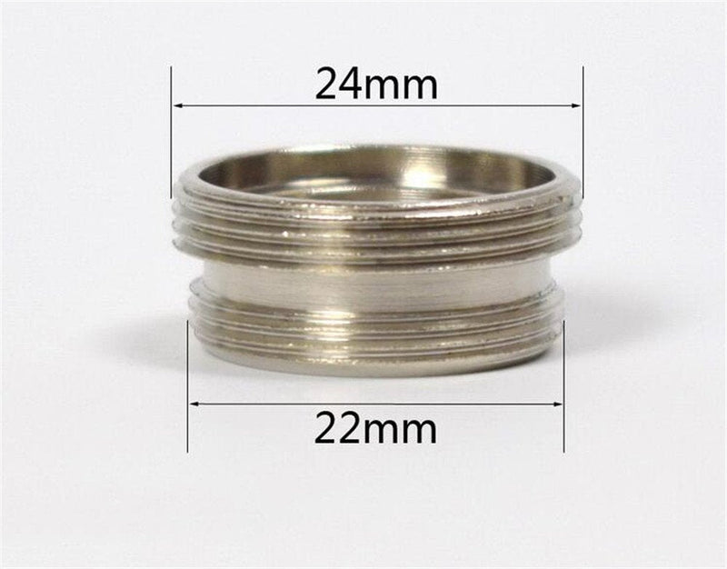 Kitchen Bathroom Sink Faucet Water Filter Diverter Valve for Push on 1/4 inch Tubing Replacement Part Adapter with M22 X M24 Connector, Polished Chrome Single Way 1/4" OD Tubing