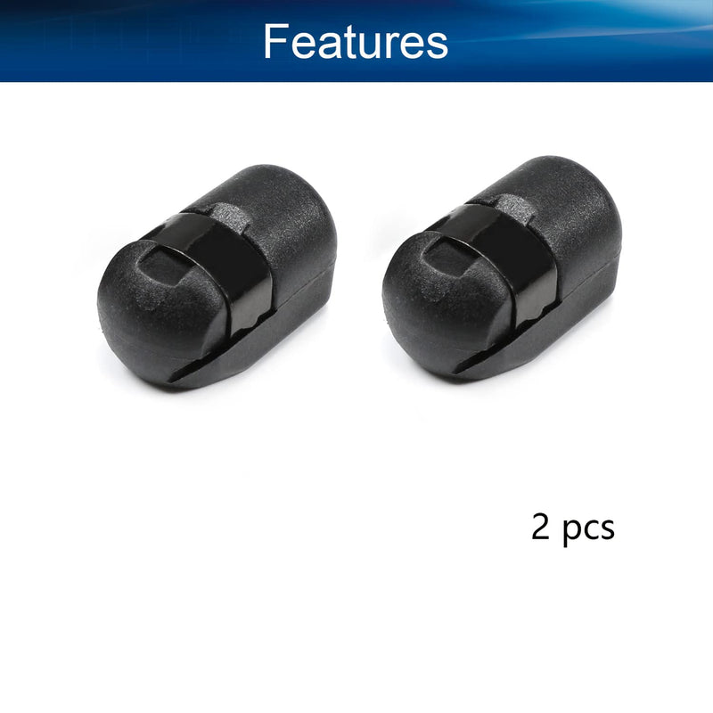 Heyiarbeit 2pcs Gas Spring End Fitting Connector M8 Female Thread PA66A5 Black for Machinery Automation Equipment