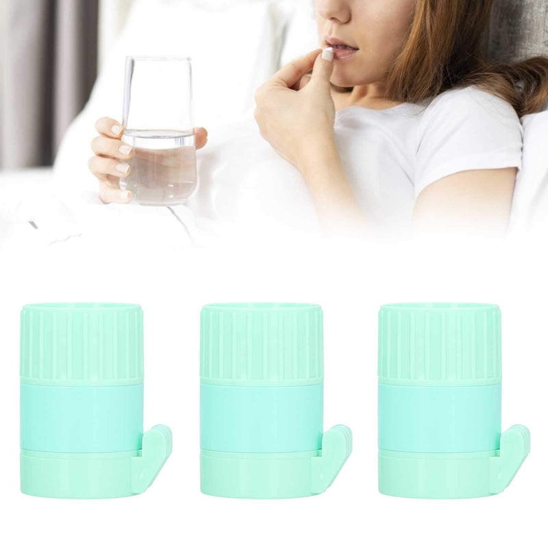 Pills Crusher with, Easily Grind Fine Powder, Tablet Subpackage for Easy Storage and Portability (Green) Green