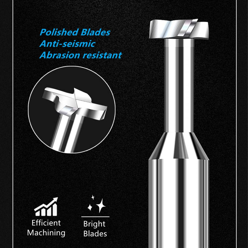 HSS-AL T Slot End Mill Milling Cutter，High-Speed Steel Woodruff Keyseat Cutter, HalfRound Keyway Milling Cutter, Straight Shank, 8 Flutes, 25 x 6 x 90mm