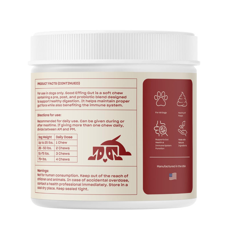 Oh Norman! Probiotic Chews for Dogs, Probiotics for Dogs Digestive Health with Enzymes, Allergy Relief for Seniors, Probiotics for Dog Wellness and Comfort