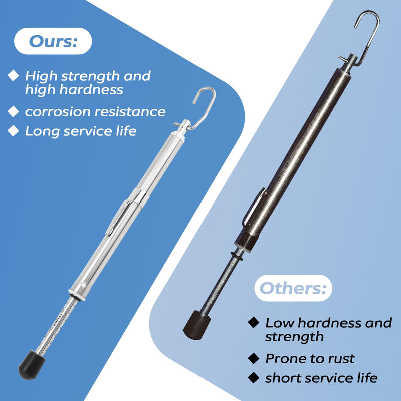 Door Pressure Gauge 0-35 Lbs for Meets ADA Requirement Door Test Tool, Door Pressure Gauge Push-Pull Force Tester with Plastic Protective Tube