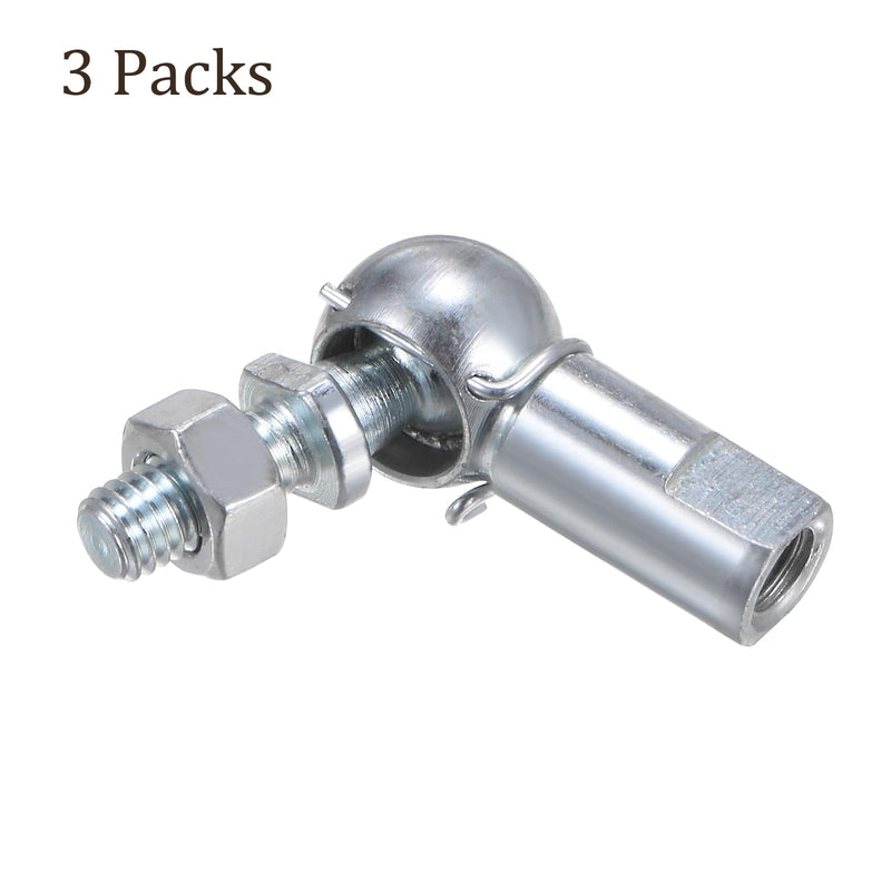 3 Pcs CS10 Angle Ball Joint - [M6 Right Hand Thread] A3 Steel Ball Socket Universal Joints for Automotive, Hinged Door