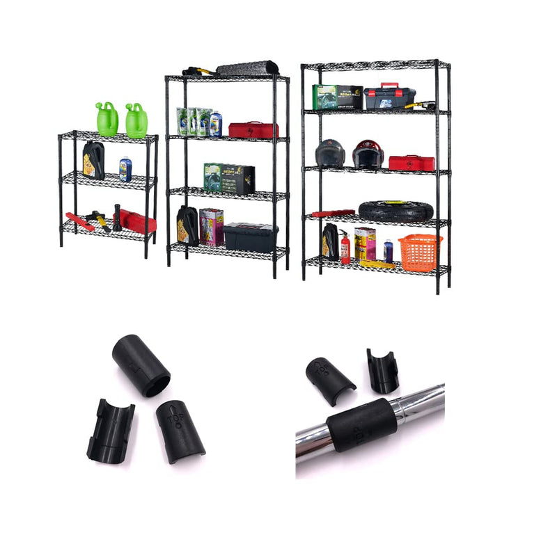 24 Pack Pairs Wire Shelving Shelf Lock Clips for 1 Inch Post - Shelving Sleeves Replacements for Wire Shelving System (24 Pcs 1 Inch Dia) 24 Pcs 1 Inch Dia
