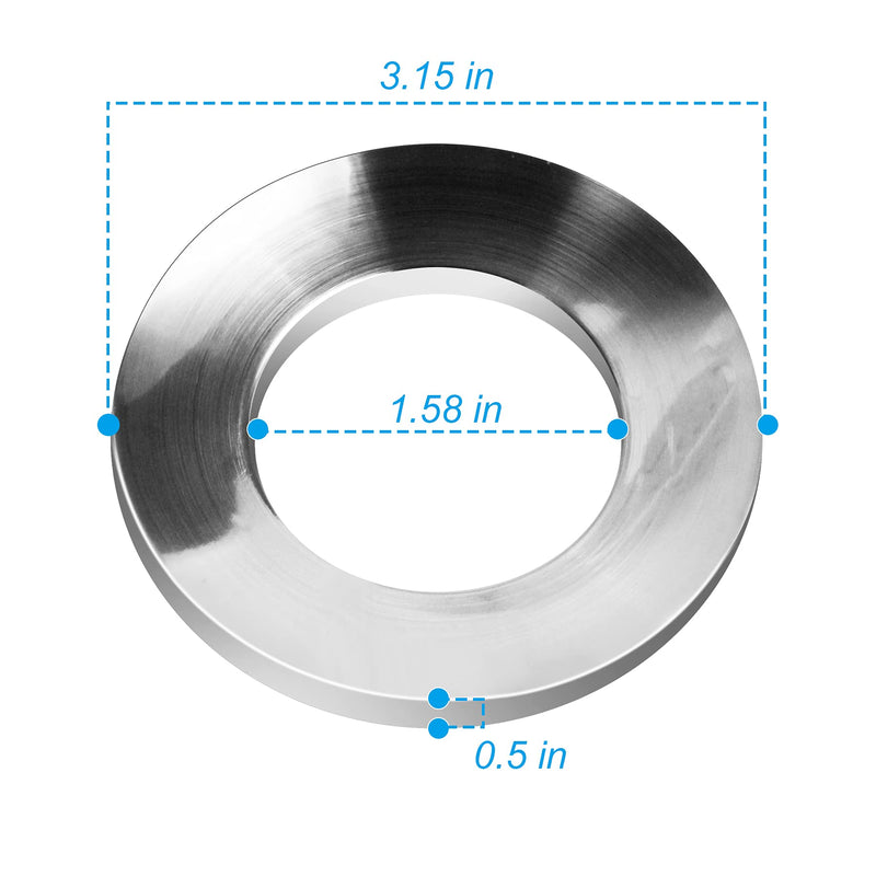 Vessel Sink Mounting Ring for Home Bathroom Glass Vessel Sink Base Mounting Ring by Plastic,Silver Compatible with VIGO, Aquaterior Inside Diameter: 1.58" silver