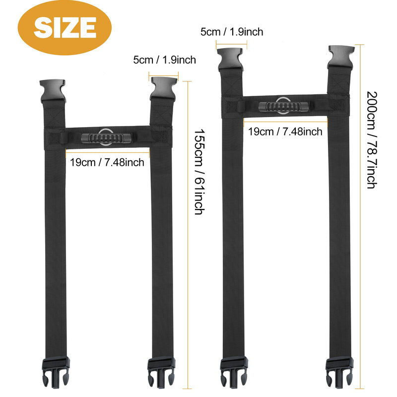 Carrying Strap with Handle, Handheld Belt for Safely Moving and Lifting Heavy Boxes, Adjustable Belt, H-Shaped Style Carry Straps, Suitable for Cylinder, Camping Mat(78.7 inch) 78.7 inch (H-shaped)