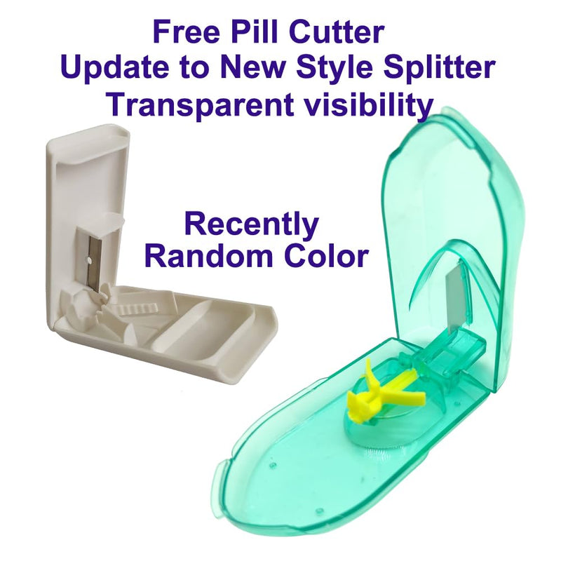 CoaGu 2-Pack Pill Crusher and Cutter Grinder | Effortlessly Crush Small or Large Pills into Fine Powder | Easy Cleaning | Green Green&white