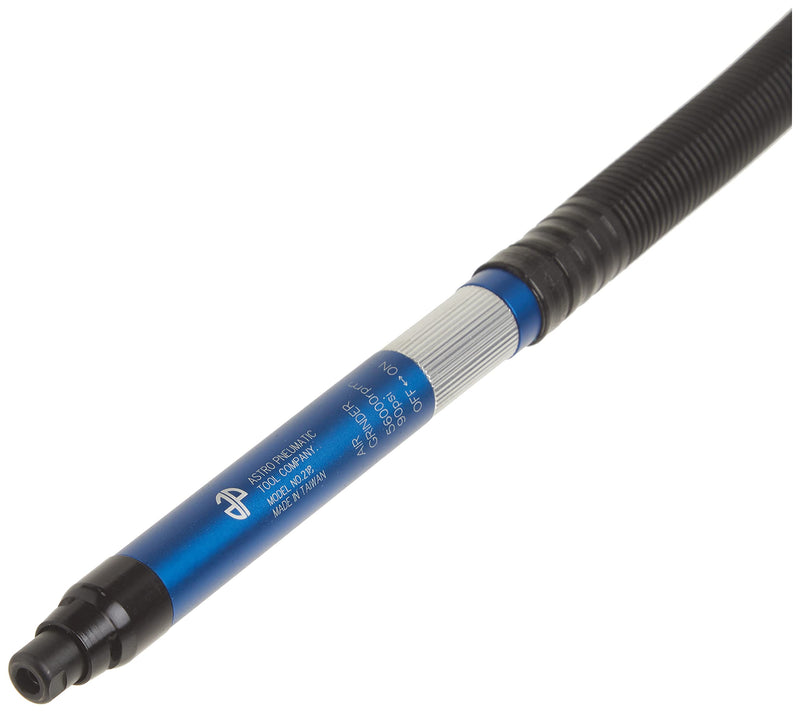Astro Pneumatic Tool 218 1/8" Pencil Type Die Grinder - 56,000RPM,Black,gold,blue, 42377