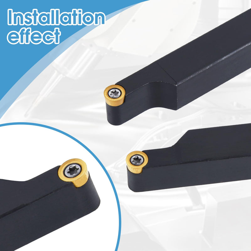 UpJiaFlarish 1/2“ Lathe Tool - Blade Holder Turning Boring Set - SRACR1212H06 & SRACL1212H06 + 10pcs RPMT060204 Carbide Inserts circular blade 6