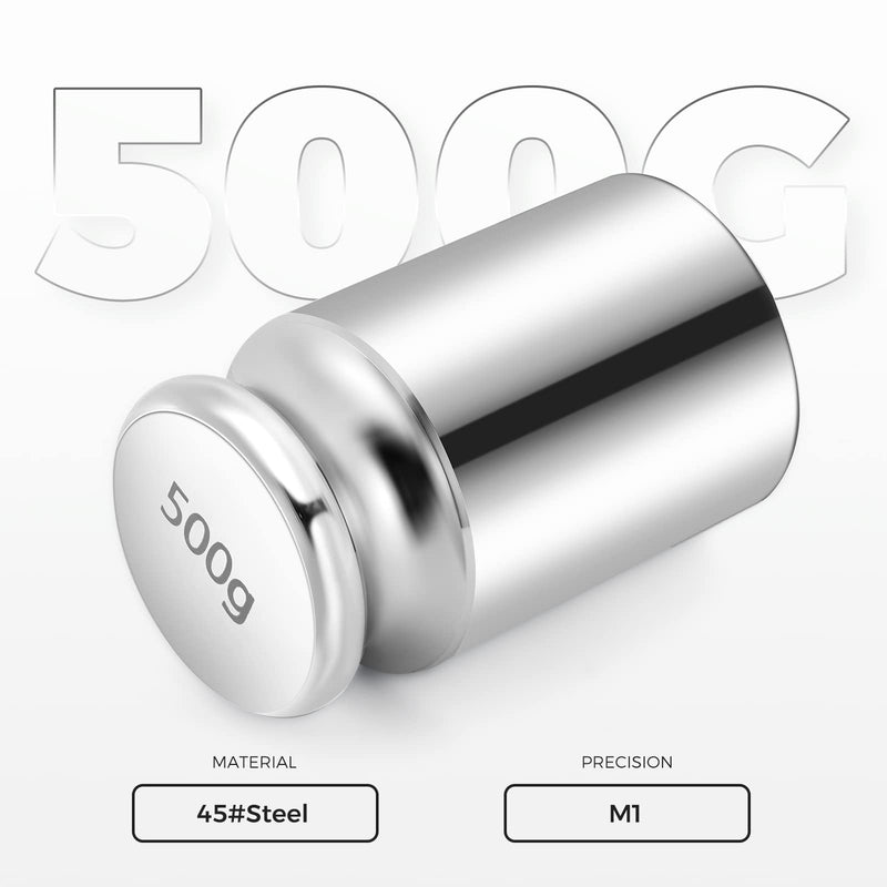 Bonvoisin500g Calibration Weight for Digital Scale, Class M1, Carbon Steel, Chrome Finish (500g) 500g