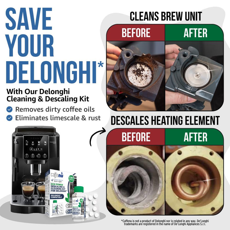 Caffenu Cleaning & Descaling Kit Compatible with DeLonghi Coffee Machines