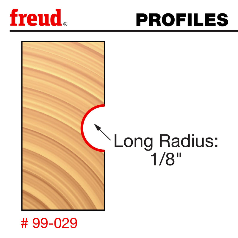 Freud 99-029: 1/8" Radius Flute Bit with 1/2" Shank