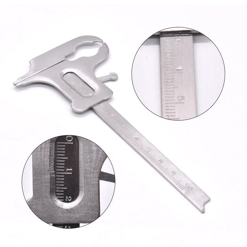 1 Pack Dental Vernier Caliper, Dental orthodontic Stainless Steel Measuring Ruler for Outer Diameter,Inner Diameter,Depth and Width Measurements,100mm/3.9Inch
