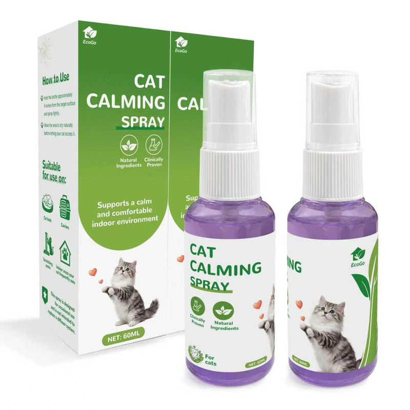 Cat Calming Pheromone Solutions – Diffuser Kit & Spray Options (Calming Spray – 2 Bottles)