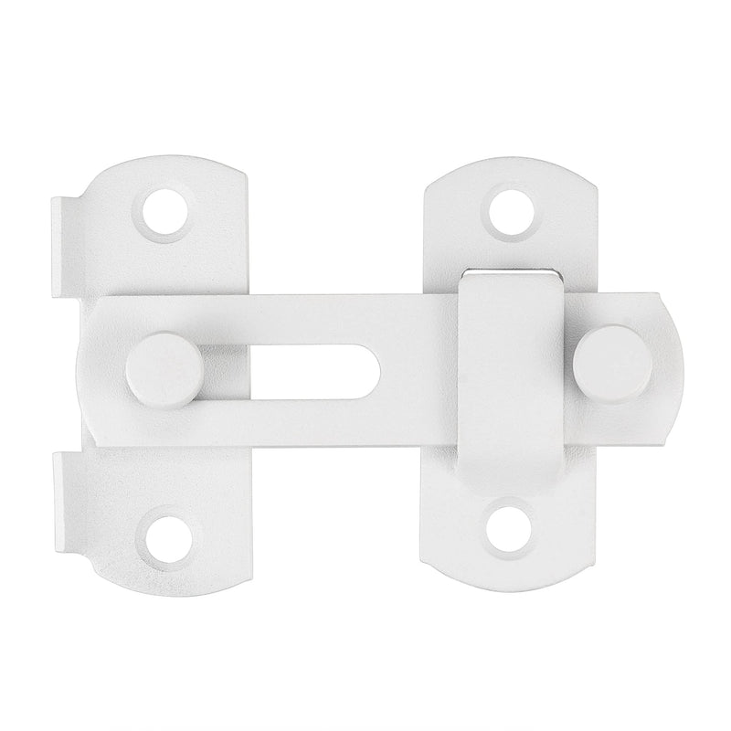 2 Packs Barn Door Latches，2.75” x 2.02” Matte White Stainless Steel barn gate flip Door Latch Bi-fold Door Lock,Sliding Door Lock Gate Latches Wine Cabinet Closet Door Latches，White Finish Small_Matte White_2 Pack