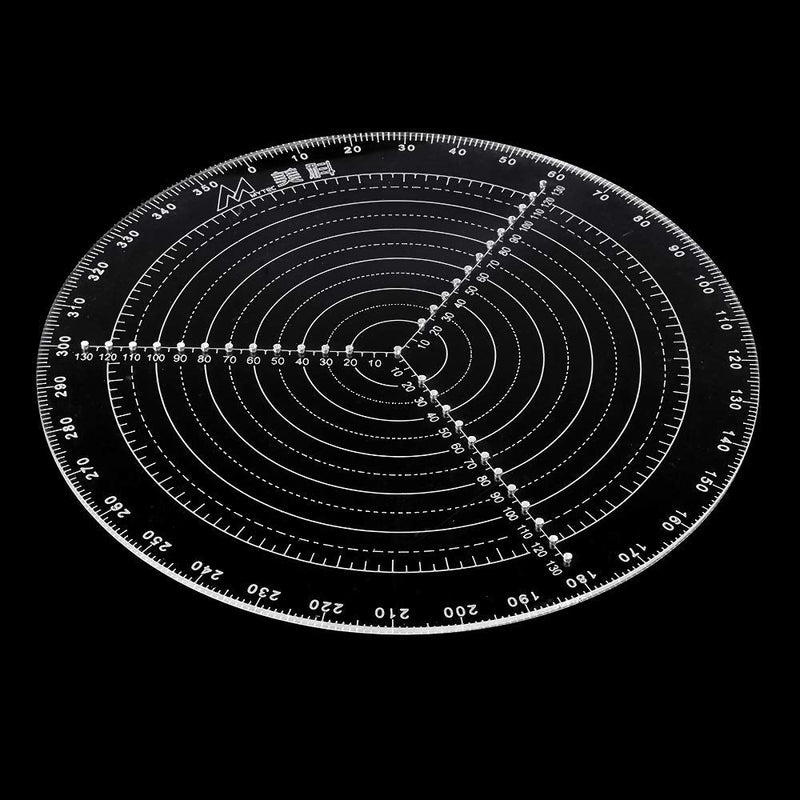300mm /11.8inch Round Center Finder Compass for Wood Turners Lathe Work Clear Acrylic Drawing Circles Diameter