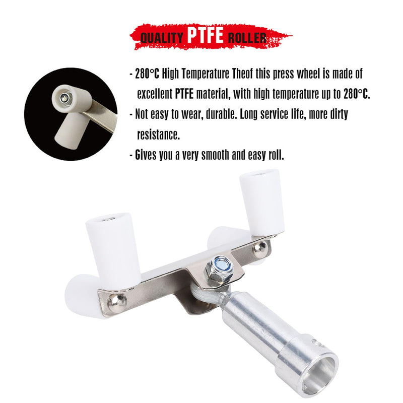 GOWENIC Drywall Outside Corner Bead Roller, Efficient Mud Squeezing, Threaded Connection, with Coarse Threaded Rod Adapter, for One Half Inch Threaded Extension Pole