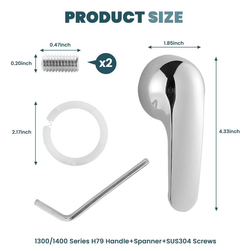 NBPLUS H79 Single Metal Lever Handle Kit for Delta 1300/1400 Series Tub Faucets, Shower Valve Handle Replacement Easy Install