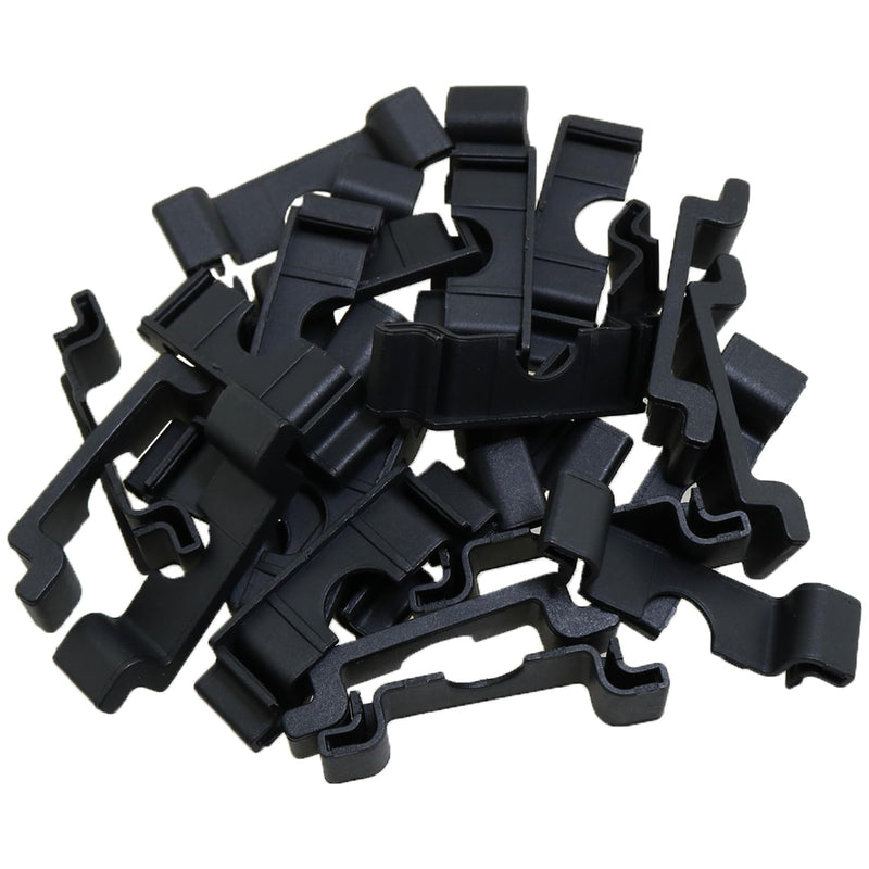 Heyous 30PCS Anti Cut Protection End Cap Protector Black 35mm Terminal Block DIN Rail Suitable for Industrial and Hardware Fitting 35mm DIN Rail End Mounting