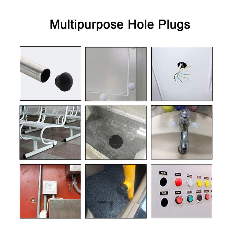 Zorfeter 30 Pcs White Hole Plugs 25mm (1 inch) Flush Type Panel Plastic Plugs, Furniture Fencing Post Pipe Insert End Caps 25mm (1 inch)