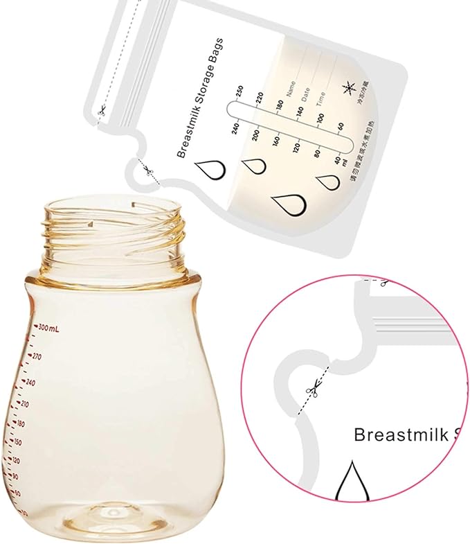 Milk Bags Breast Milk Cooling Bags Breast Milk Storage Bags 3.4 fl oz (100 ml), Freezer Pack, Refrigerated, Frozen Storage, Sterilized (3.4 fl oz (100 ml) x 60 Sheets - NewNest Australia