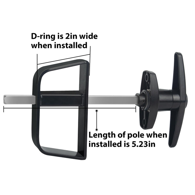 10-Key Heavy Duty Shed Lock Kit – Adjustable 5-1/2" Stem, Easy Install T-Handle Door Latch for Barns, Playhouses, Chicken Coops & Campers (Non-Duplicatable Keys)