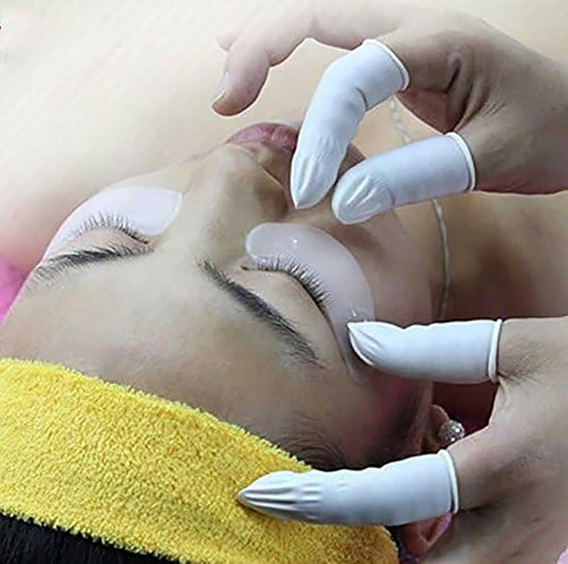 G2PLUS Disposable Latex Finger Cots Rubber, 140g(Approx 205PCS) Fingertips Protective Finger Art Latex Tissue Finger Cot (White) 205 Pcs White