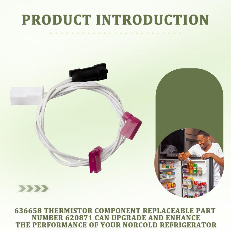 636658 Thermistor Assembly Compatible with Norcold RV Thermistor, Fits Models N300, N400, N41X, N51X, N61X, N62X, N64X, N81X, N82X, N84X, 1200, 1201, 1210, 1211 and N1095, Replaces Part Number 620871 - NewNest Australia