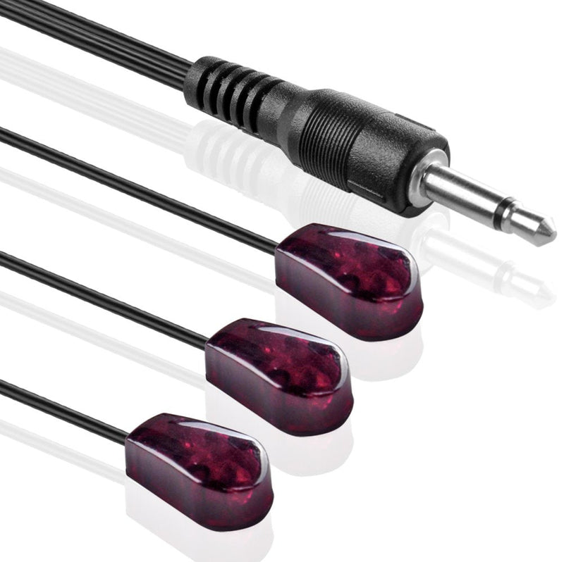 TNP IR Emitter Extender Extension Cable (10 Feet) - Triple 3 Head 3.5mm Jack Infrared Red Transmitter Blaster Blink Eye Wire Cord Compatible with IR Repeater Extender System Kit, for Xbox One 3 IR Eye Emitter
