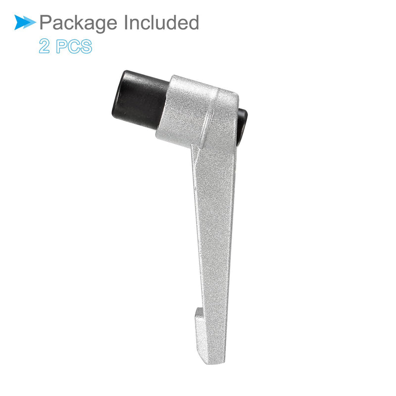 Clamping Lever Handles, M8 Female Thread 72mm Lever, Adjustable Quick Release Locking Rotating Knobs Silver Tone - (Applications: for Lathe Machinery), 2-Pieces