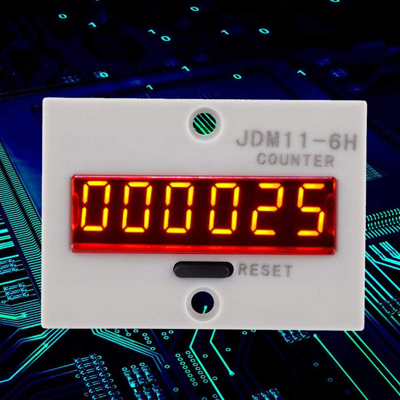 Electronic Counter,JDM11-6H No Voltage Counter 6 Digits Electronic LED Digital Display Counter Relay(AC220V)