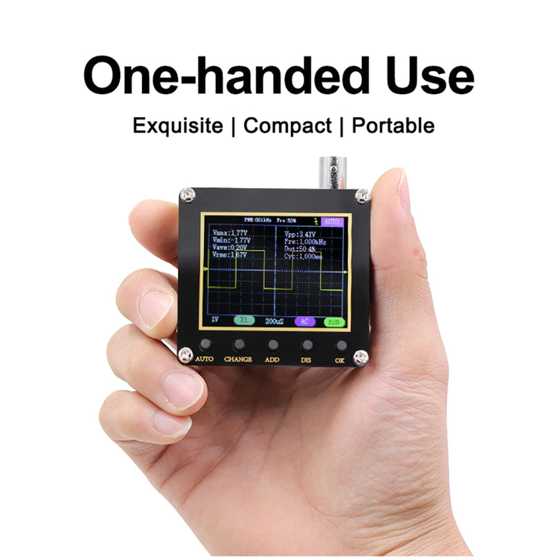 138Pro Mini Handheld Digital Oscilloscope Kit, 2.5MS/s High Sampling Rate, 200KHz Bandwidth, 2.4” LCD Screen Pocket Oscilloscopes with 10X Probe