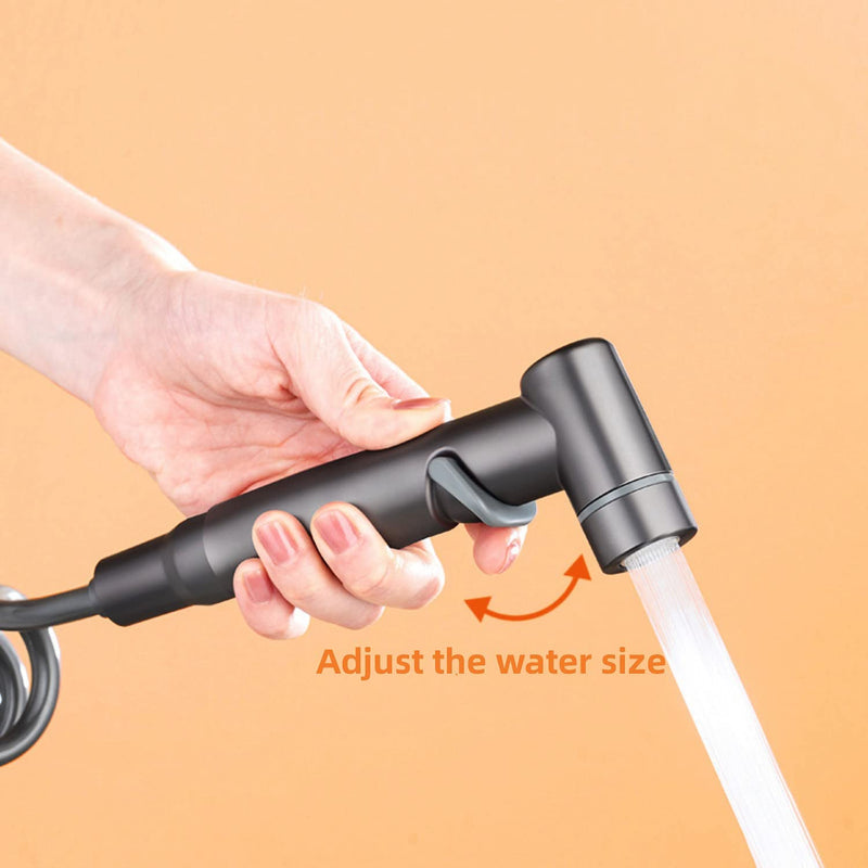1-In-2-Out Dual Control Valve, Bathroom Faucet Double Handle Dual Control, Dual Control Valve for Bidet and Shower (Dual Control Valve with Faucet,Gray)